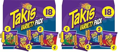 Takis 18 piece variety pack with multiple flavor bags