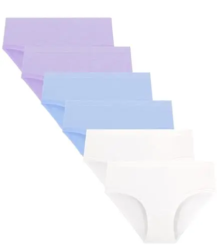 BAMBOO COOL Girls Underwear No-Seam Briefs in a 6-pack