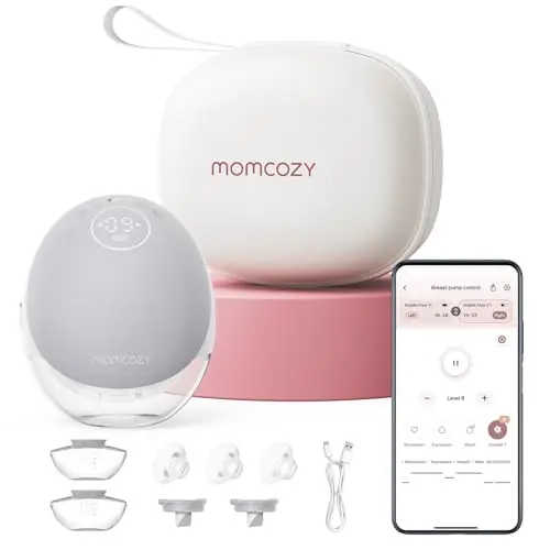 Momcozy M9 wearable breast pump with app control and discreet design