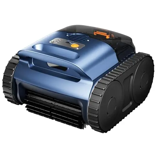 Nepturox cordless robotic pool vacuum with caterpillar treads