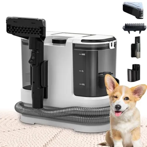 HOMLOVE portable white carpet and upholstery cleaner