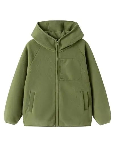 Balabala Winter Fleece Jacket for kids with hood and pockets