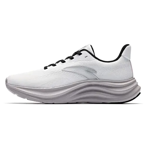 ANTA Women's Running Shoes in white/silver, highlighting breathable mesh and cushioned design for extended wear.