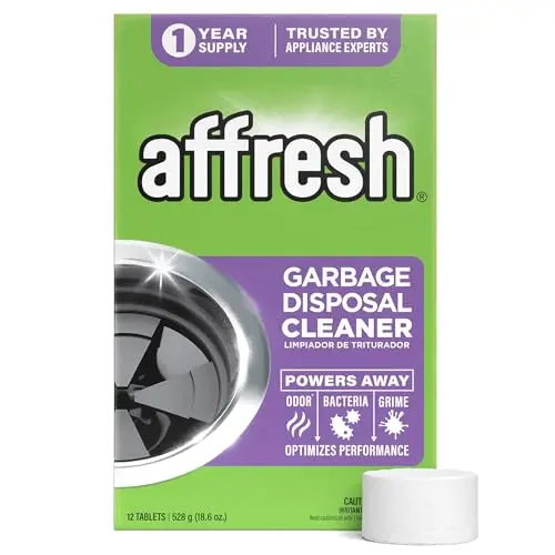 Affresh garbage disposal cleaner tablets in a box, citrus scented