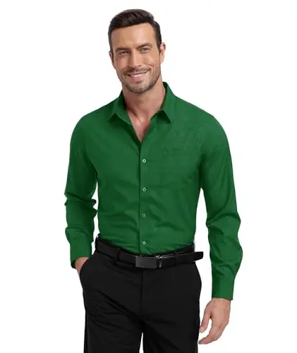 ZITY paisley pattern dress shirt in green with diamond design