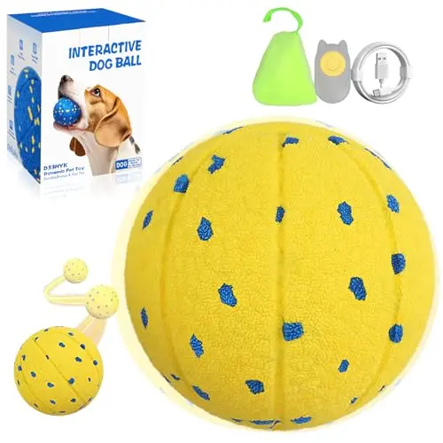 RGISHOP interactive dog ball with remote control for large dogs