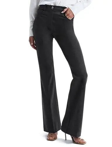 Houmous Bootcut Dress Pants in grey, showing bootcut silhouette and pockets