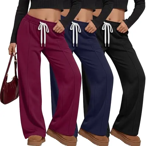 Neer 3-pack women's plus size baggy sweatpants in multiple colors
