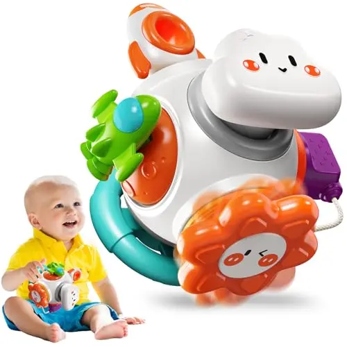 Kidific Montessori busy cube sensory toy with space-themed activities