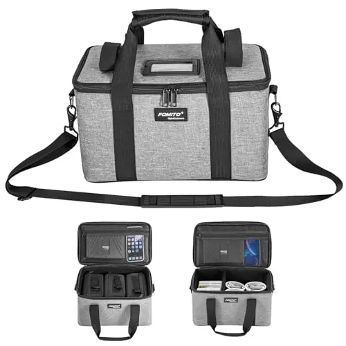 FOMITO foldable camera carrying case with foam compartments