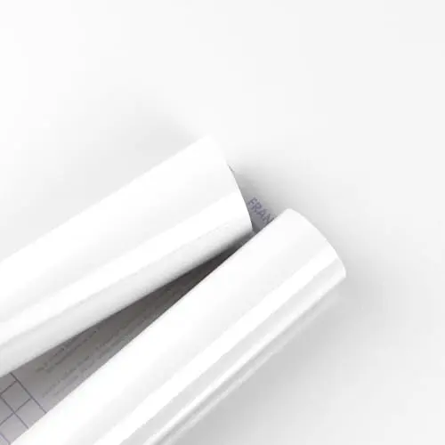 Amiya white glossy peel and stick contact paper roll