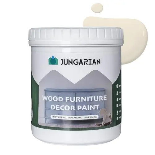 Jungarian Furniture Paint in Cream color, 32oz bottle with matte finish