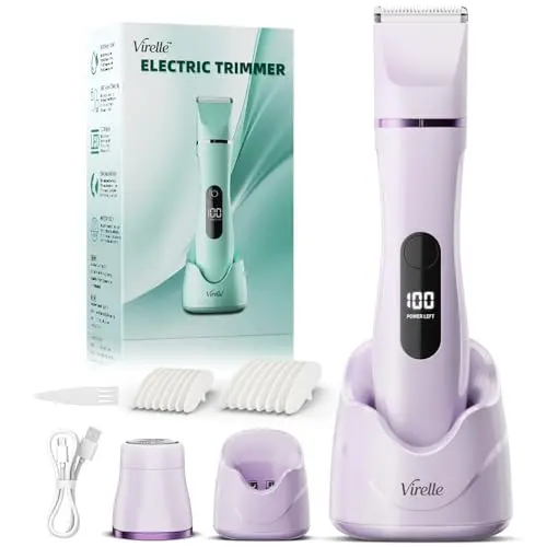 Virelle women's waterproof foil shaver and bikini trimmer in purple