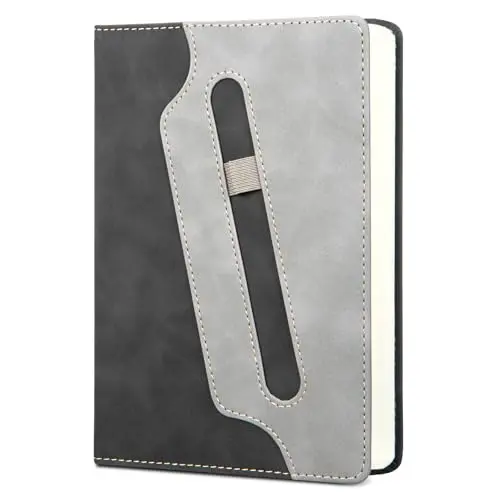Comix single black journal with pen loop