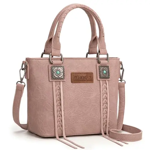 Montana West Wrangler Crossbody Purse with fringe and concho detailing