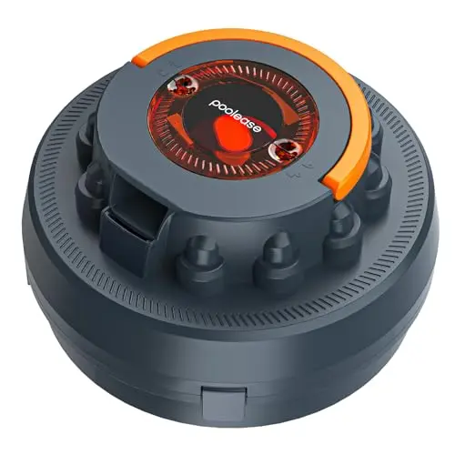 Poolease X2 navy blue robotic pool vacuum with a compact form factor