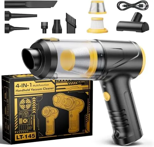 Svoko handheld vacuum cleaner with black and yellow design