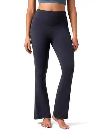 Colorfulkoala No Front Seam Flare Leggings in blue ink