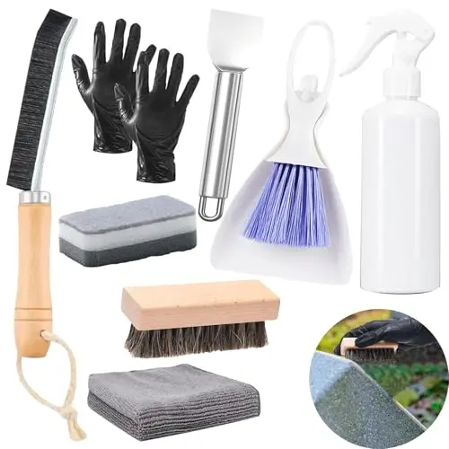 Delllala Headstone Cleaner Kit with tools and bottle