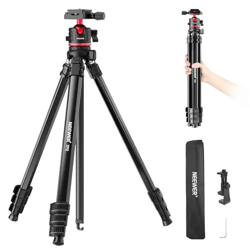NEEWER Basics compact travel tripod with ball head and phone holder
