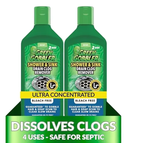 Green Gobbler Ultra Concentrated Drain Clog Remover 2-pack for preventative care