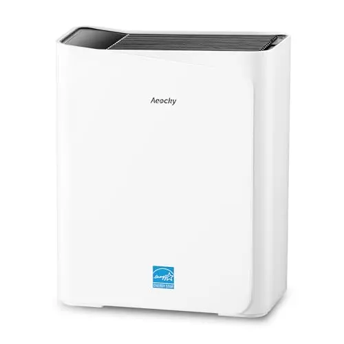 AEOCKY Cybertron air purifier with its sleek white design