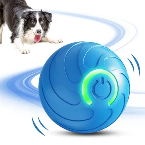 KEAOZA blue automatic rolling vibrating dog ball toy