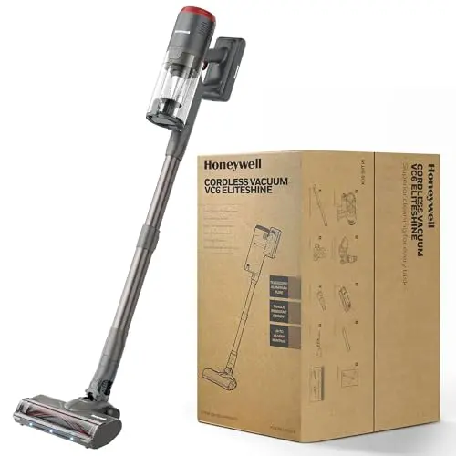HONEYWELL VC6 freestanding cordless vacuum in graphite and red