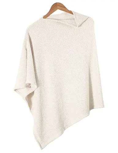 BEWDIO beige nursing shawl made from knitted fabric