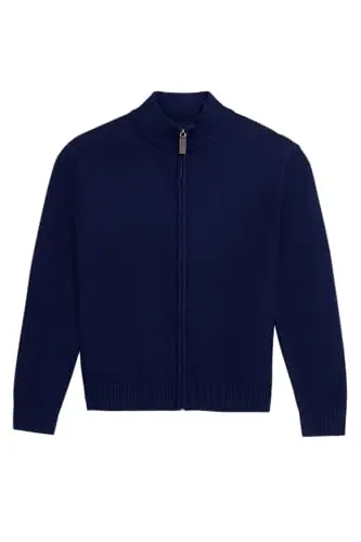 X RAY boys full zip mock neck cardigan sweater in navy