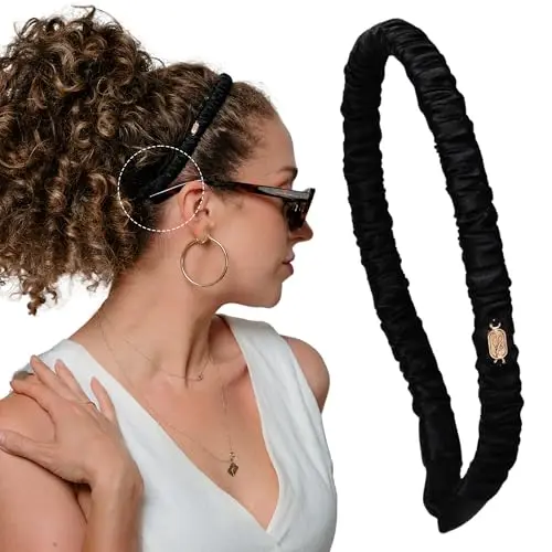 Curlfriend Collective Comfort Curve Silk Headband in black