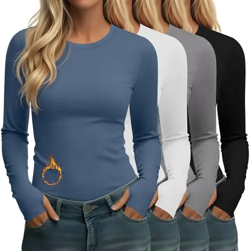 Neer Fleece Thermal Tops women's thermal shirt set in multiple colors