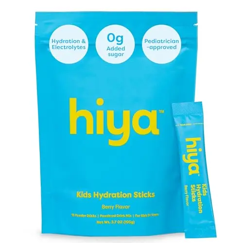 Hiya kids hydration berry flavored electrolyte stick packets