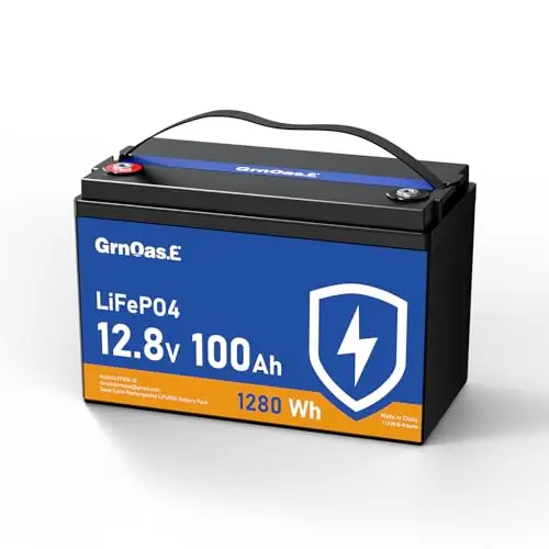 GrnOas.E 12V 100Ah Group 31 Lithium Iron Phosphate battery