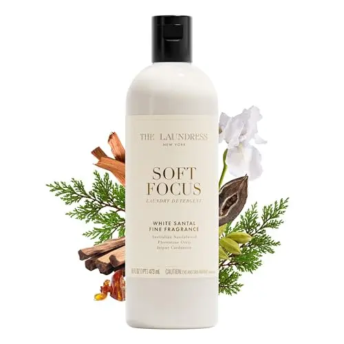 The Laundress Soft Focus luxury laundry detergent with White Santal fragrance