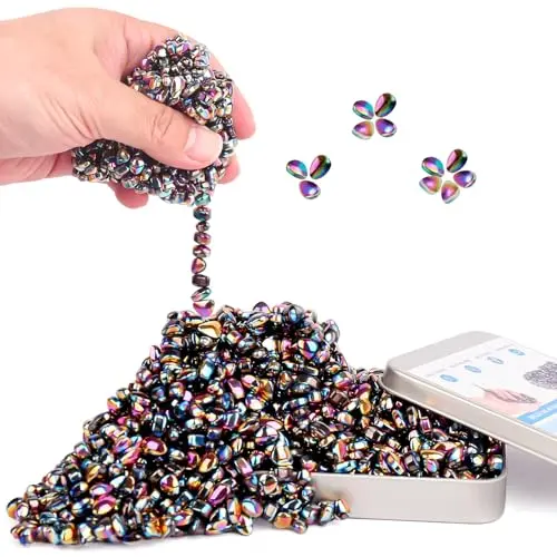 WSEJK 550-piece bead fidget toys in a metal tin for sculpting and stress relief