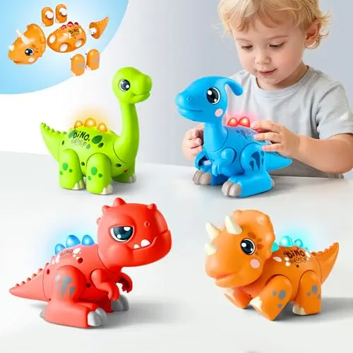 iPlay iLearn take apart dinosaur toy for toddlers with light up and sound features