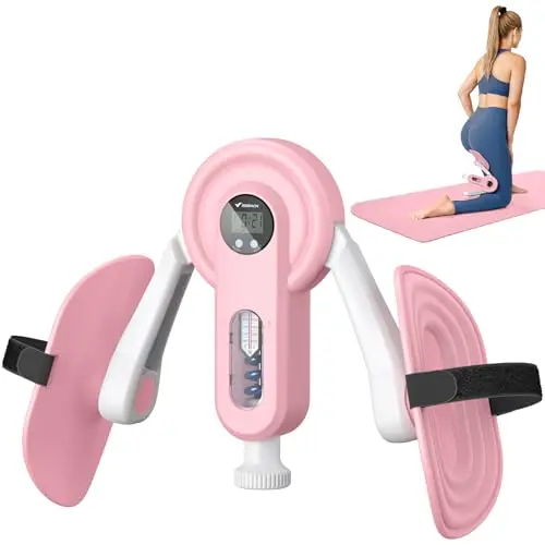 MERACH thigh trainer with adjustable resistance springs and display