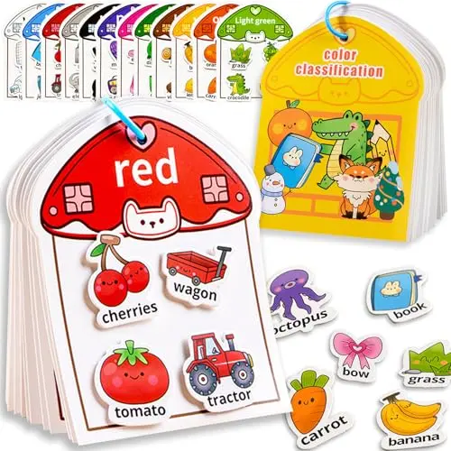 Laynertoys Montessori busy book with color sorting stickers