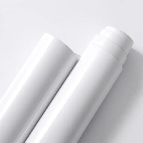 DULEIXUFHEE high-gloss white adhesive vinyl wallpaper roll