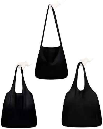 Nanobag trio bundle in Black, showing the three bag styles side by side