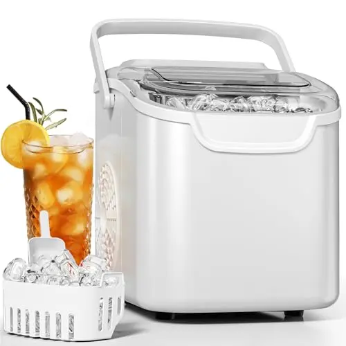Antarctic Star Pro-Grade Ice Maker compact countertop unit with minimalist design