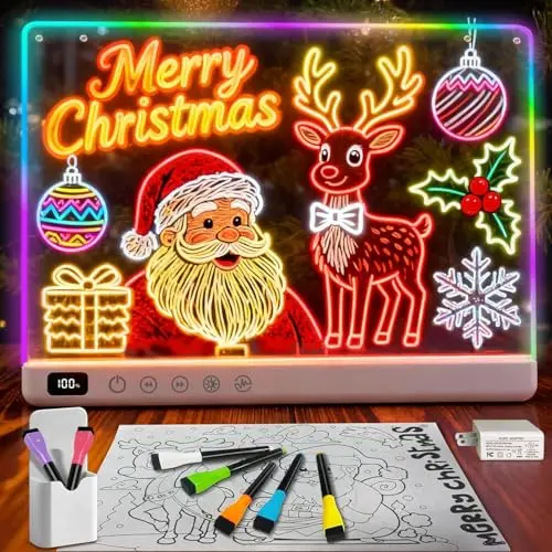 Cosmody rechargeable LED light-up drawing board for kids