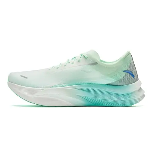 ANTA C202 5GT carbon plate marathon running shoes in white and green