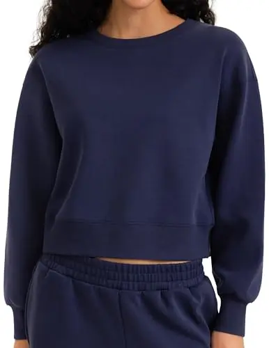 Colorfulkoala Velvra Modal Fleece Lined Pullover in Eclipse color