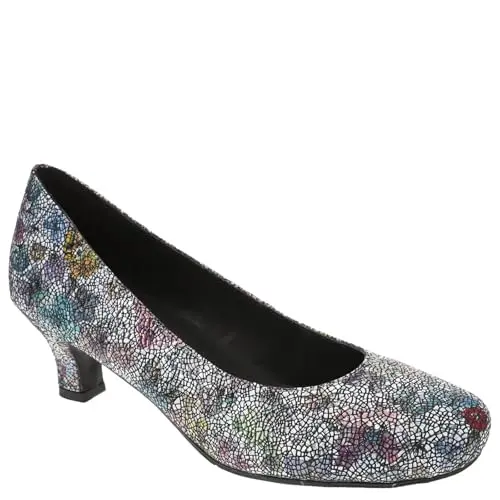 ARRAY Flatter Low Heel Leather Pump in Multi-Mosaic color