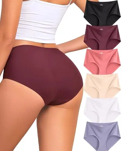 Finetoo seamless full coverage hipster underwear for women