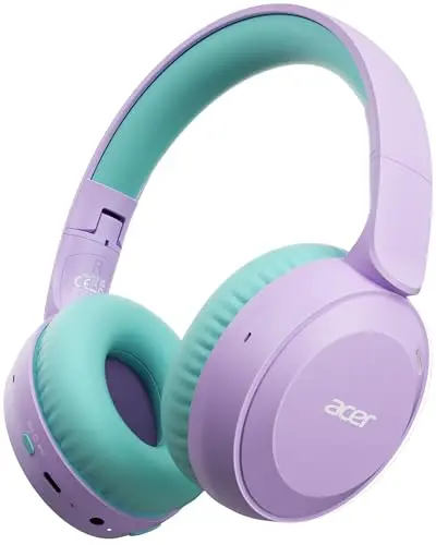 Acer Kids Bluetooth Headphones in Purple Green color