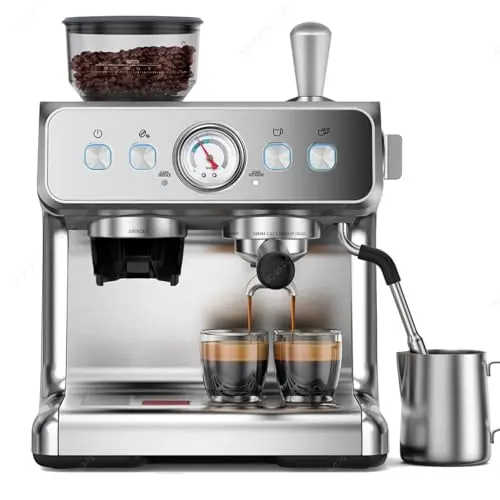 Electactic silver single boiler espresso machine with PID display