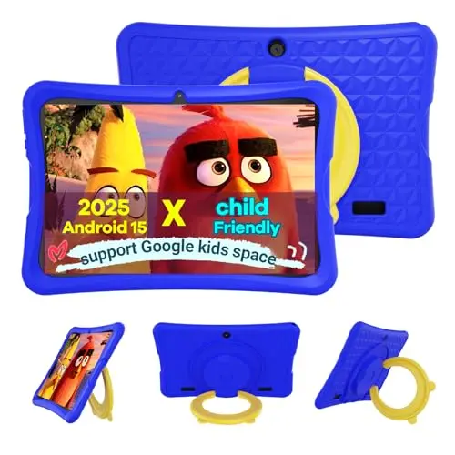 DigiLand 10.1-inch kids tablet with blue protective case